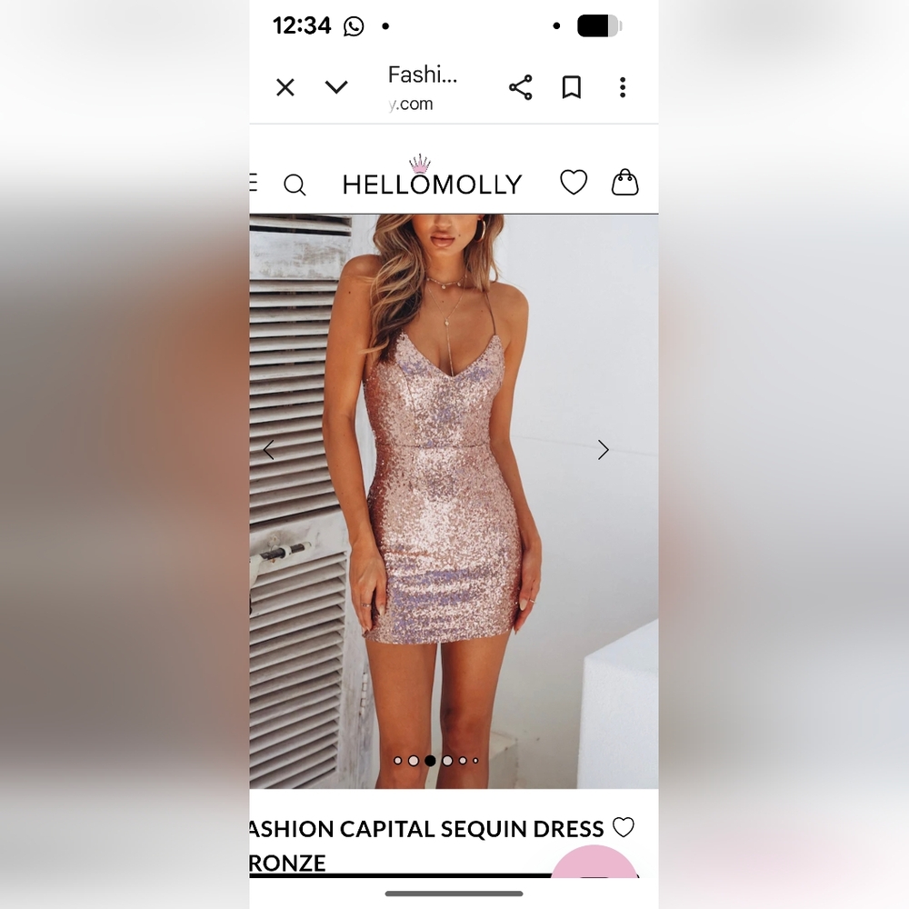 SOLD Hello Molly Glittering Sequin Mini Dress in Pink